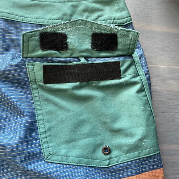 Quiksilver Highline Surfsilk Boardshort Men Swim Trunks Size 30 Blue Colorblock - Picture 8 of 10